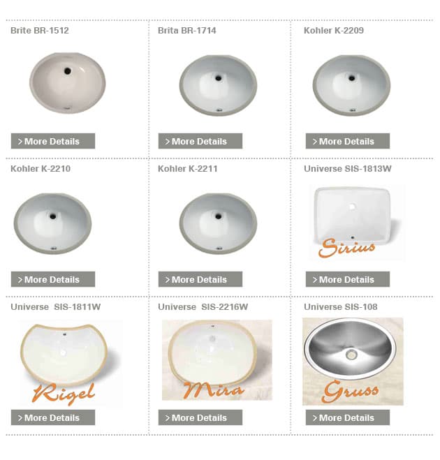 Bathroom Sinks Catalog - Kohler, Brite, and Universe Models