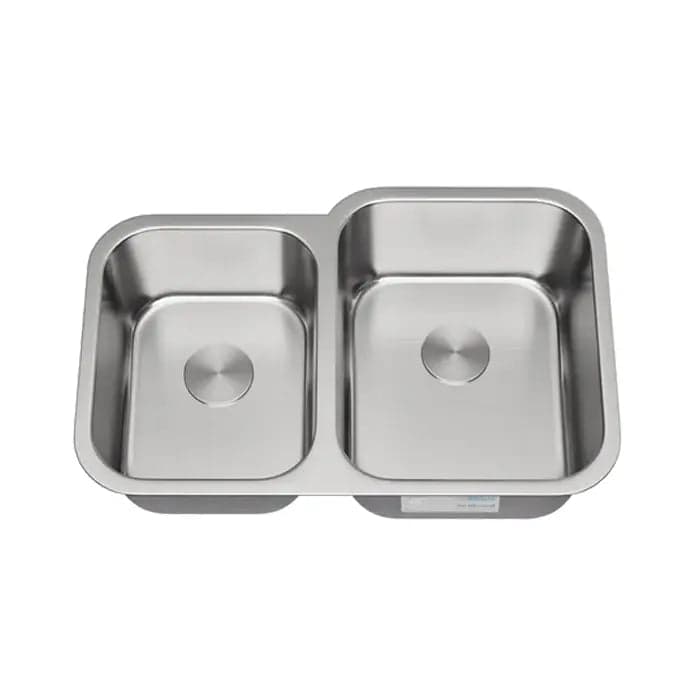 32″ Undermount 40/60 Reverse Offset Double Bowl Kitchen Sink — model 3221R