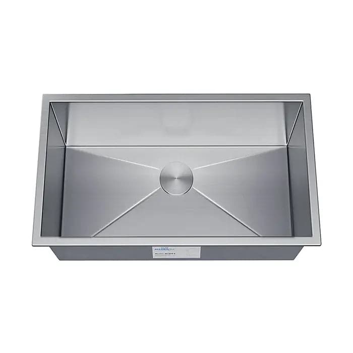 33″ Handmade Zero-Radius Single Bowl Kitchen Sink — model KH3318